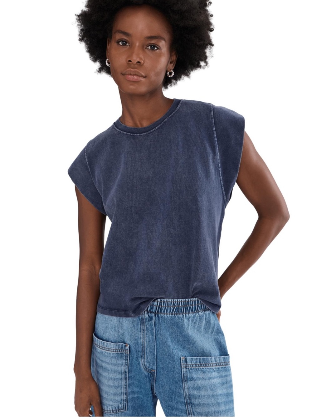 Free People Better Muscle Tee Shirt Top Navy Academy XS S M L NWT Unopened